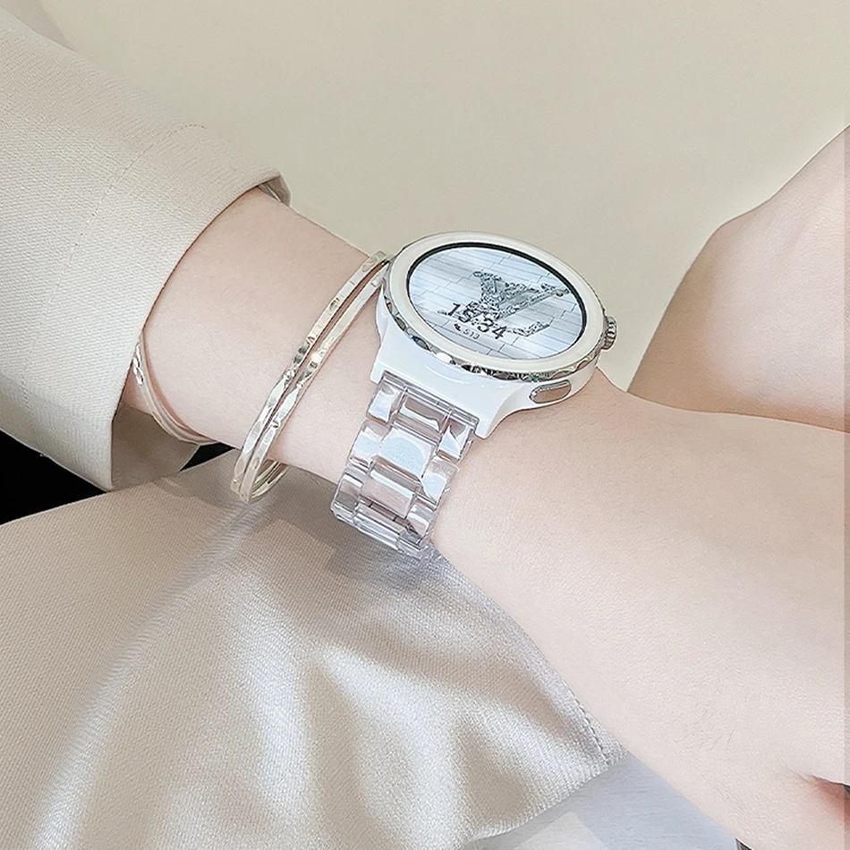 Ban Nhạc Dành Cho Samsung Galaxy Samsung Galaxy Đồng Hồ 4 Classic 5 Pro Hoạt Động 2/Gear S3 Thời Trang Nhựa Trong Suốt Vòng Tay Đồng Hồ Huawei VGA GT 3 Dây 22Mm 20Mm