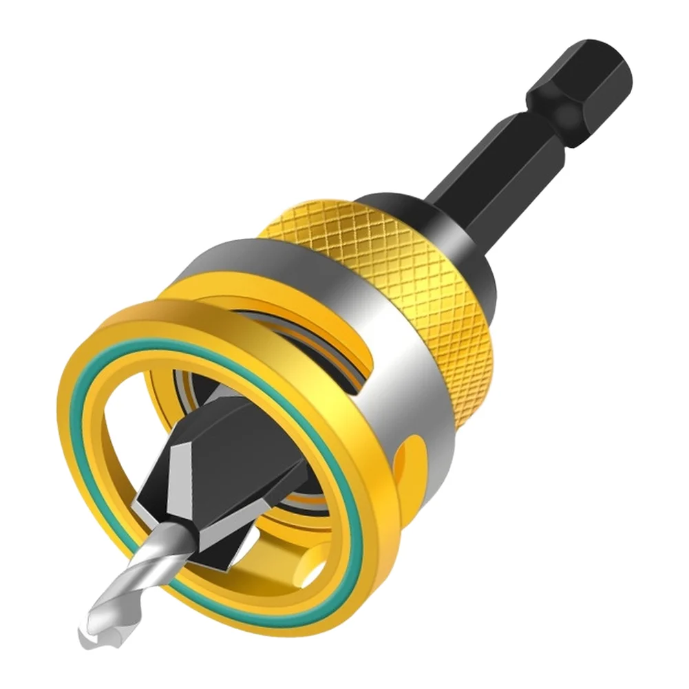 Four Flute Countersink Drill Bit Adjustable With Depth Stop For Wood Plastic For Smooth Boring In Hardwood And Board