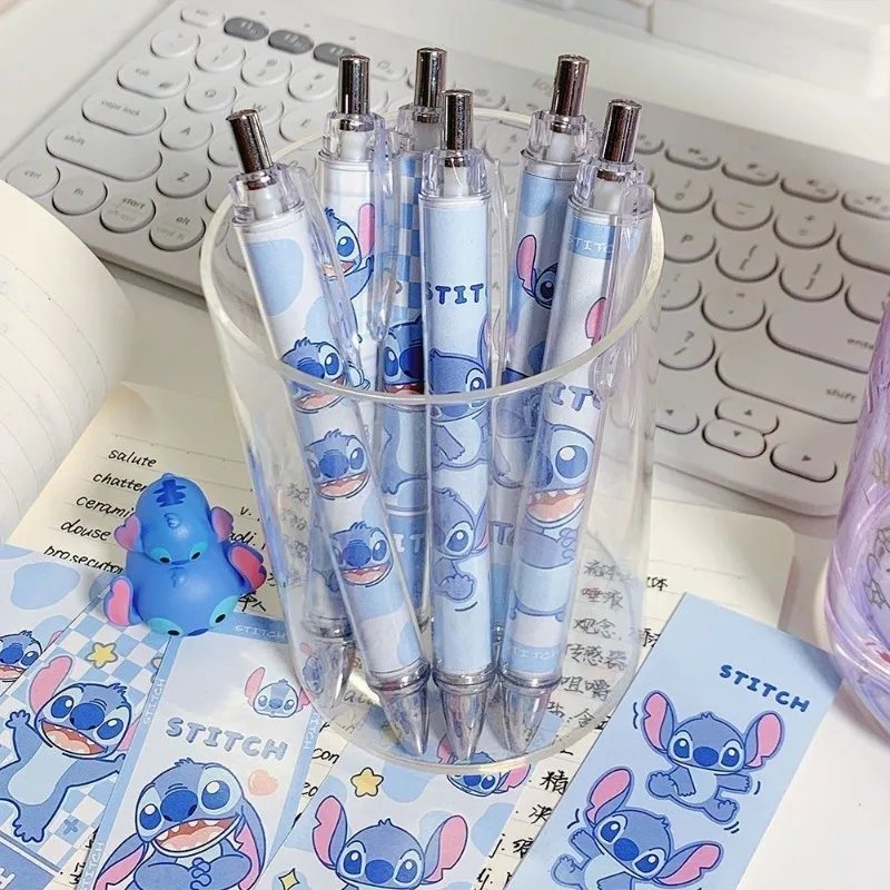 Stitch Disney Cartoon Kawaii Cute Student High-Looking Gel Pen Exam Special 0.5mm Black Quick-Drying Brush Pen Free Shipping