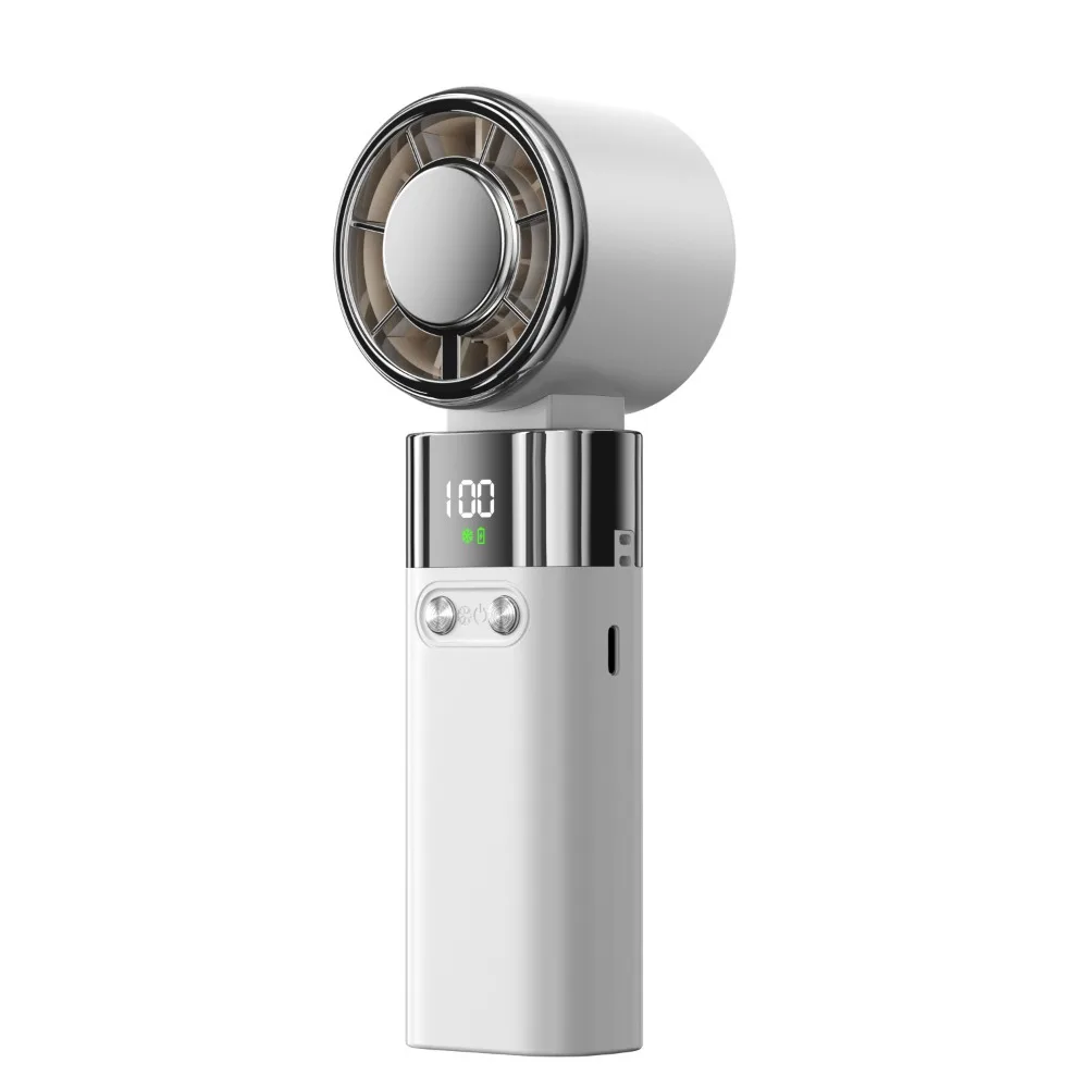 Bladeless Design Handheld Mini Fan Foldable Ice compress Cool Personal Cooling Fan Semiconductor Refrigeration Quiet Operation