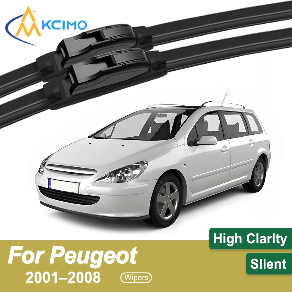 

2-Pack Superior Wiper Blades for Peugeot 307 2001–2008 All-Season Durable Quiet Wiping Uninterrupted Visibility