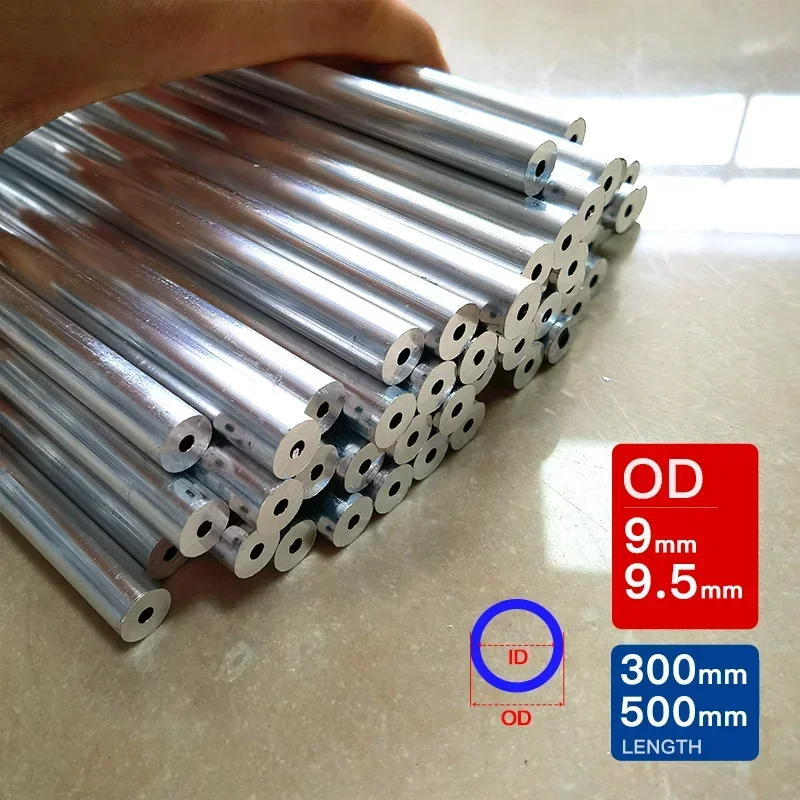 

3pcs-5pcs aluminum pipe outer diameter 9 9.5mm length300 500mm Hollow straight round aluminuim tube piping 6063 Thick walled Big