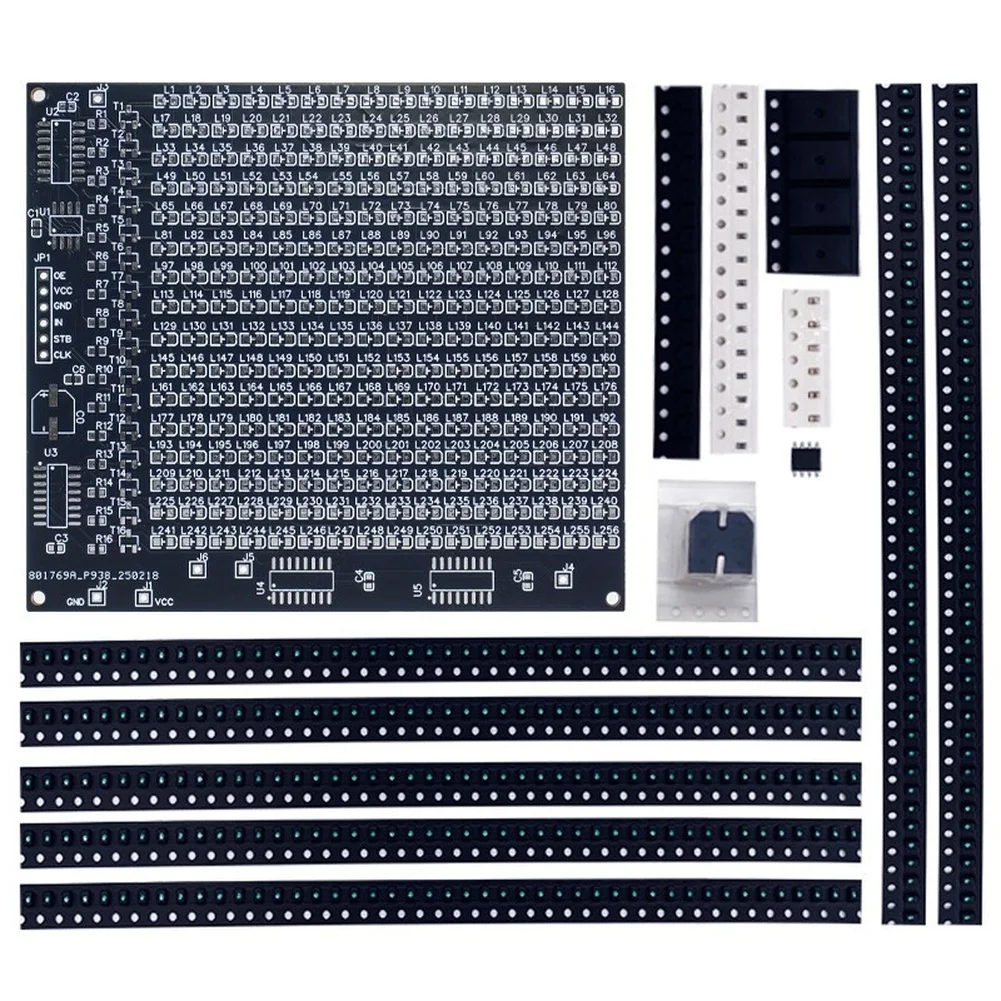 Learning Soldering 16x16 LED Kit for SMD with 300 Components MCU Driven Animations and Custom Display Input 5V
