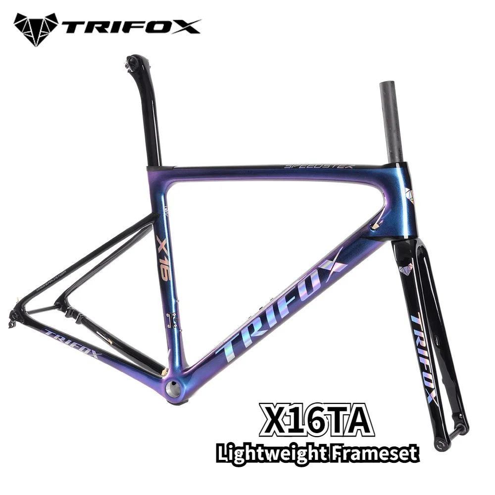 TRIFOX Ultra-light Carbon Road Bike Frameset X16TA  Available Sizes 44 / 49 / 52 / 54 / 56 / 58Cm Installable DI2 and Mechanical