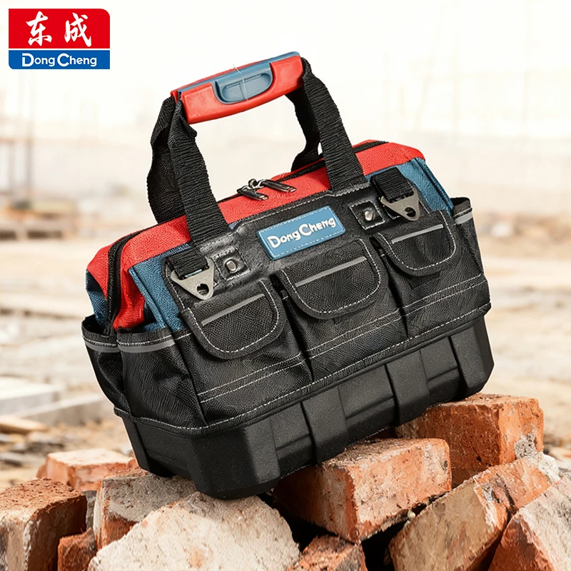 Electrician Tool Bag 1680D Oxford Cloth with Rigid Plastic Base Waterproof Wear-Resistant High Capacity Storage bags