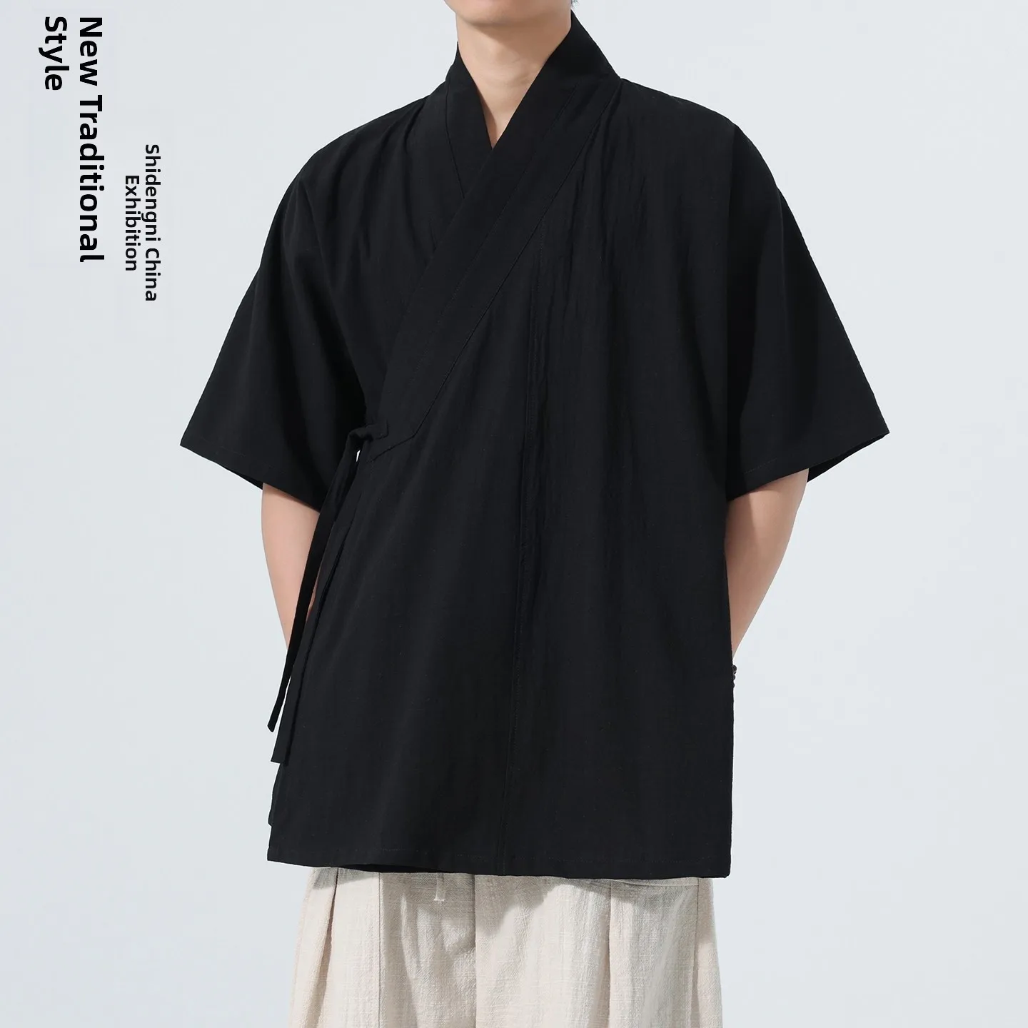 Black cotton and linen