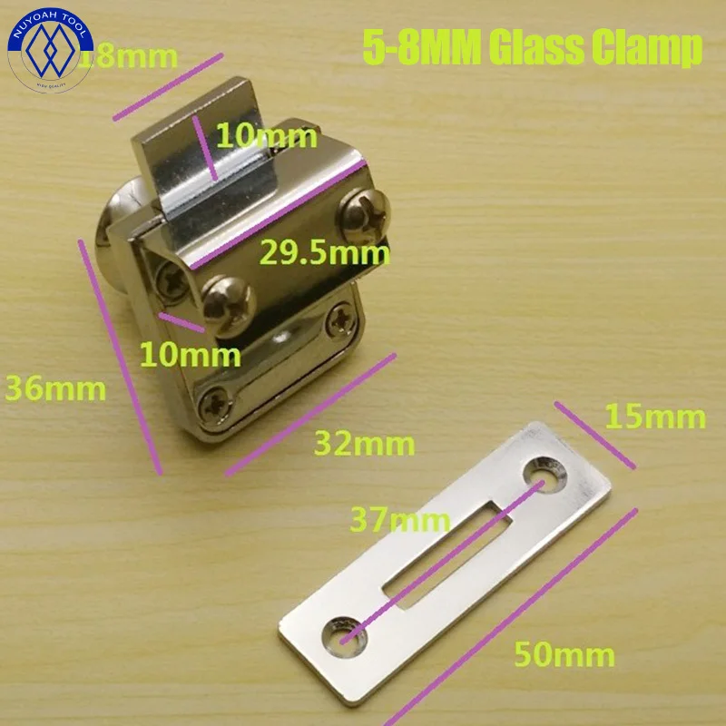 Zinc Alloy Lock Glass Display Cabinet Showcase Locks for 5-8mm Glass Door No Drill with 2 Keys 5-8mm Glass  Door  Cabinet