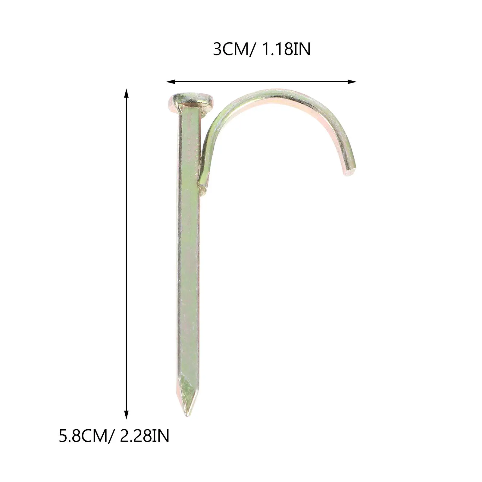 20Pcs Water Pipe Fixed Stakes High Strength Steel Hook Nails Easy Install Clamp for Garden Water Pipes Electric Gas Wire