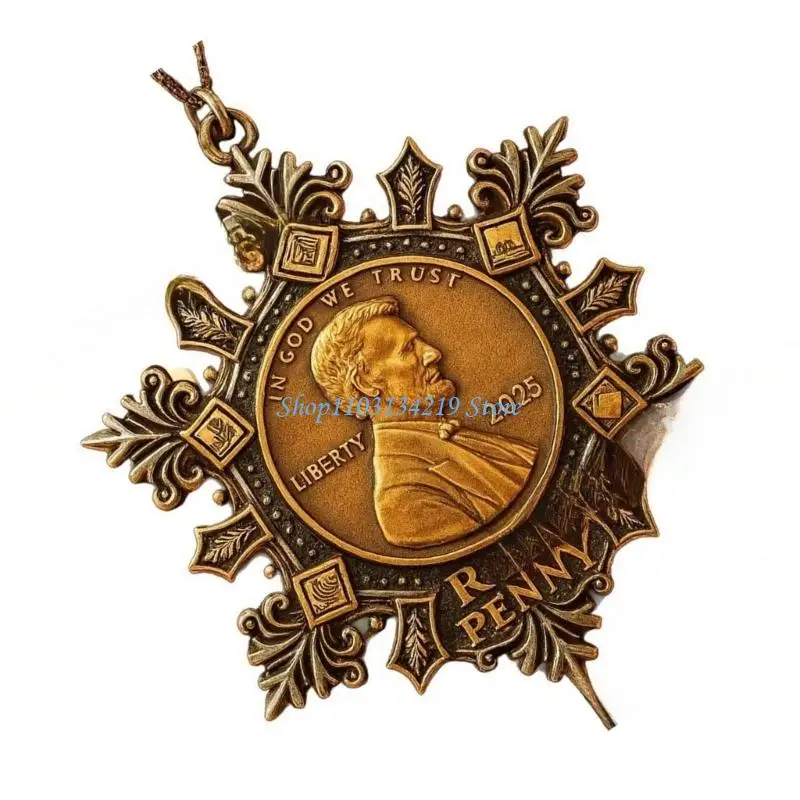 N5KC Historical Commemorative Decors Finally Cents Penny Memorial Snowflake Ornament