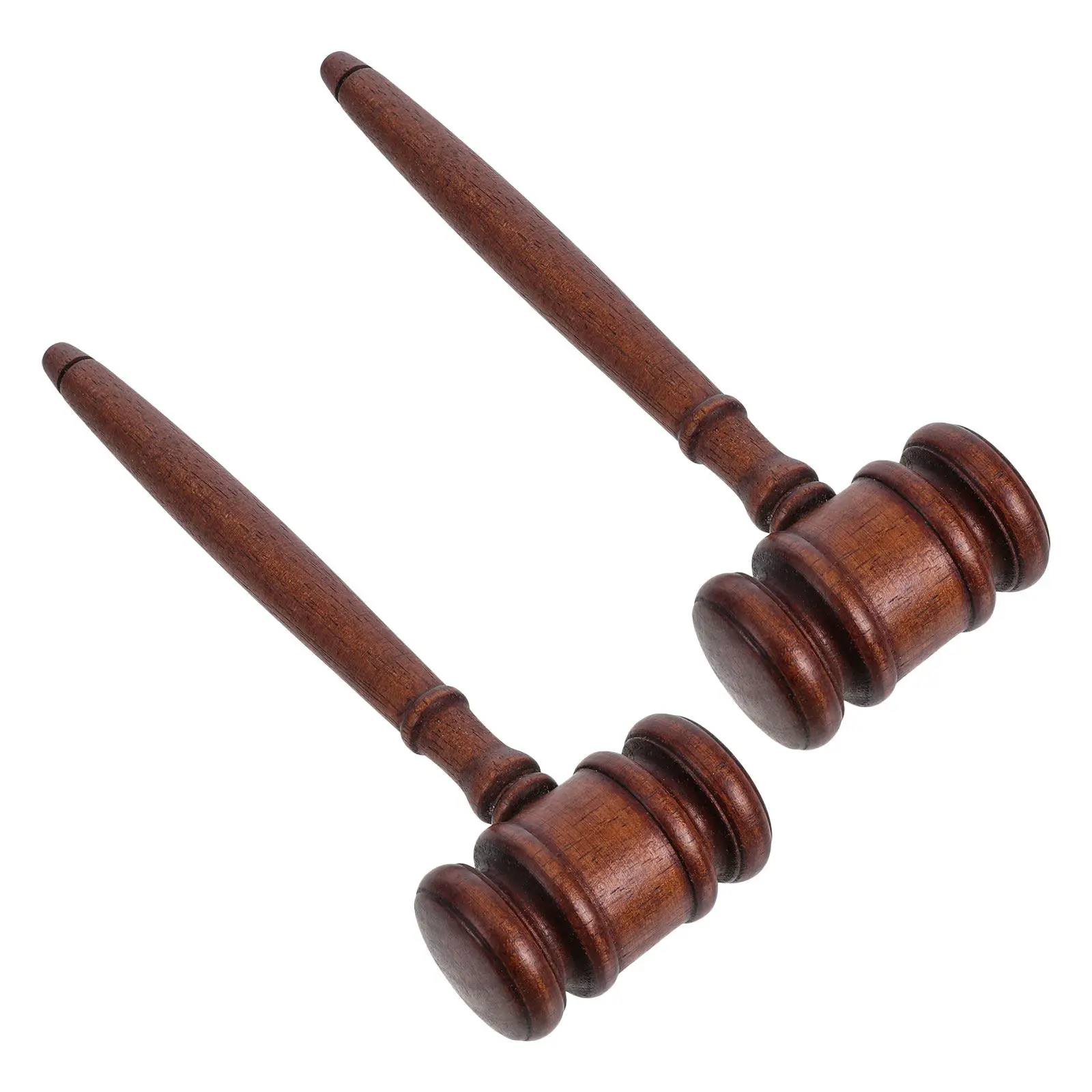 2Pcs Courthouse Wood Gavels Solid Wood Judge Hammer Auctioneer Hammer Ergonomic Balanced Courtroom Meeting Decor Mini Wooden