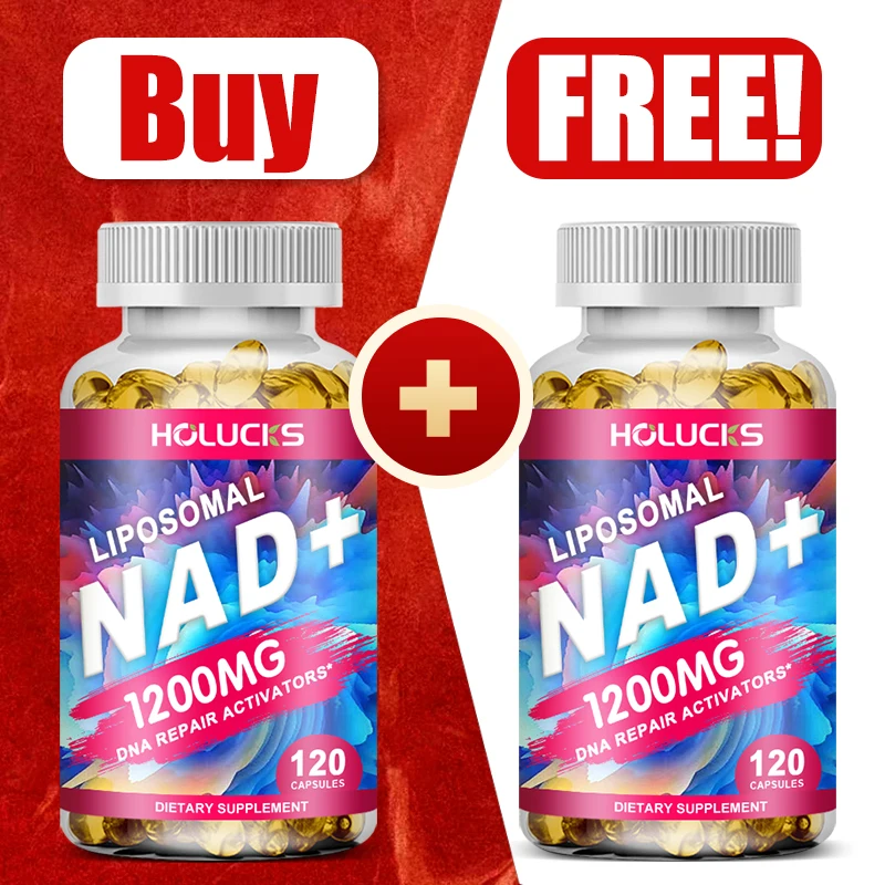

Buy 1 Get 1 Free! Premium NAD+ 1200mg Capsules, Support Brain & Heart Health, Anti-Aging & Cellular Energy, Metabolism, Non-GMO