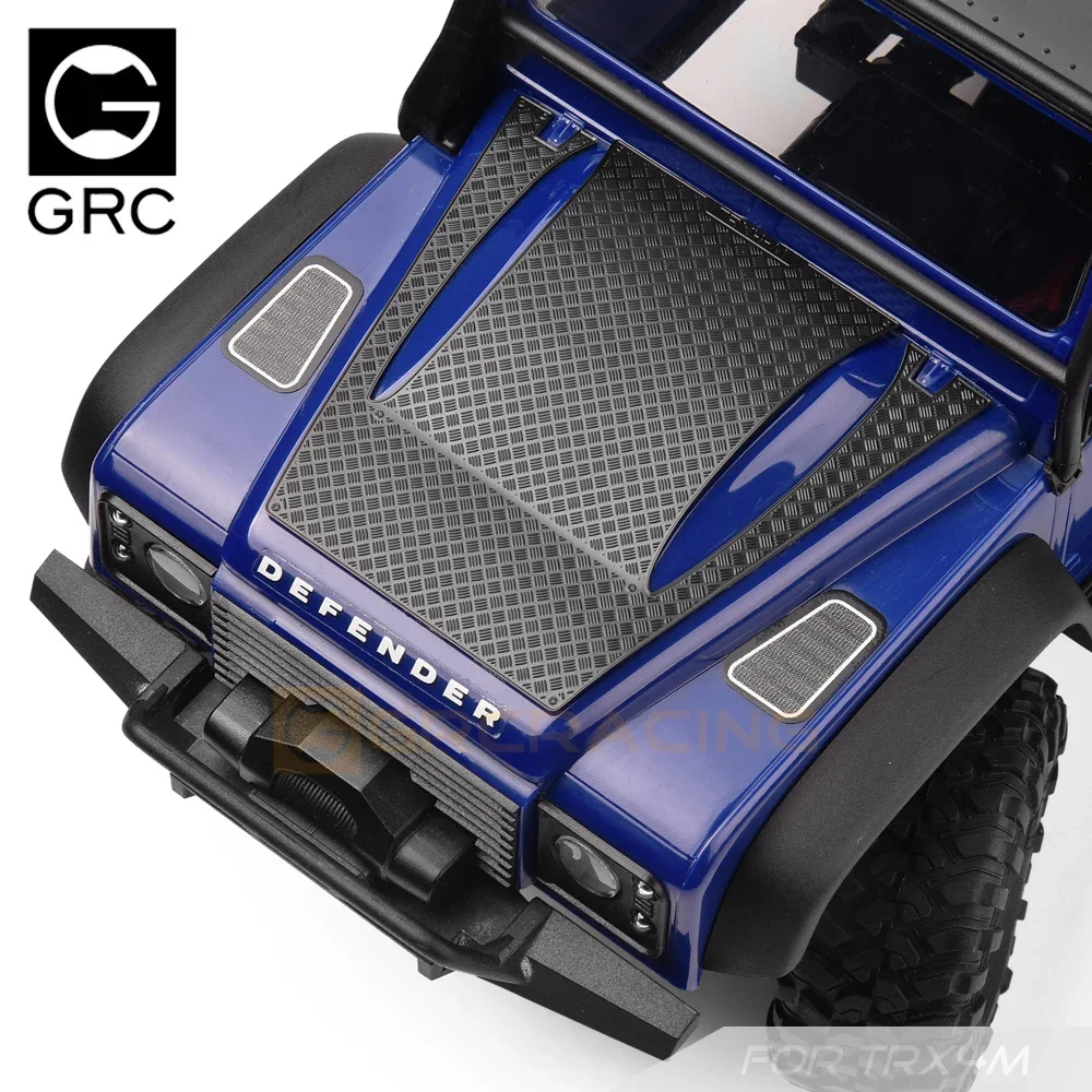 GRC TRX4M Stainless Steel Decorative Sheets Protective Sheets for TRX4m Defender Hood Upgrade Parts Option #G178CS / G178CB