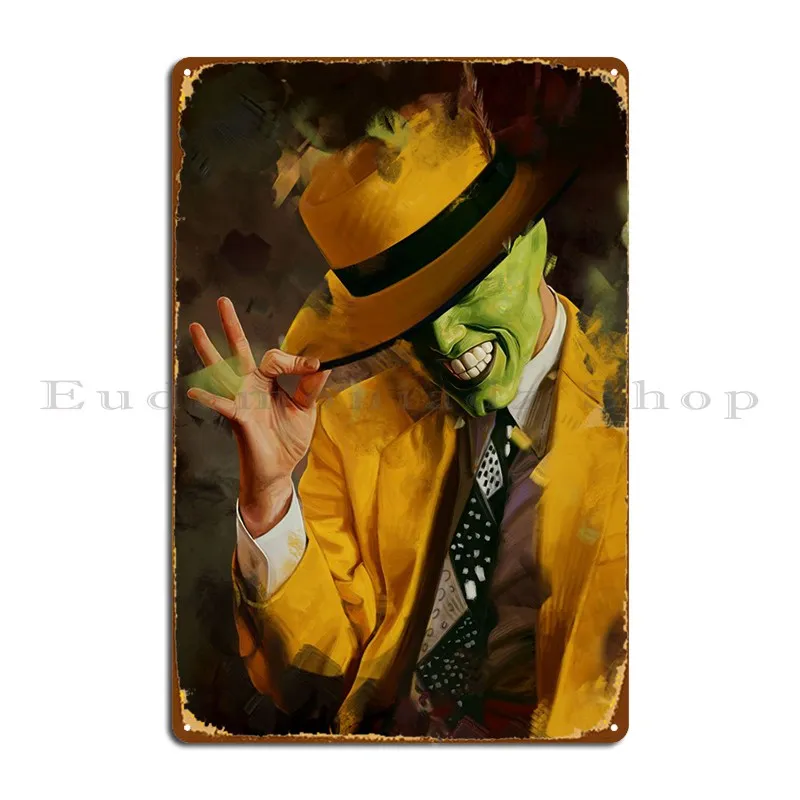 The Mask Metal Plaque Pub Character Garage Plaques Garage Designing Tin Sign Poster