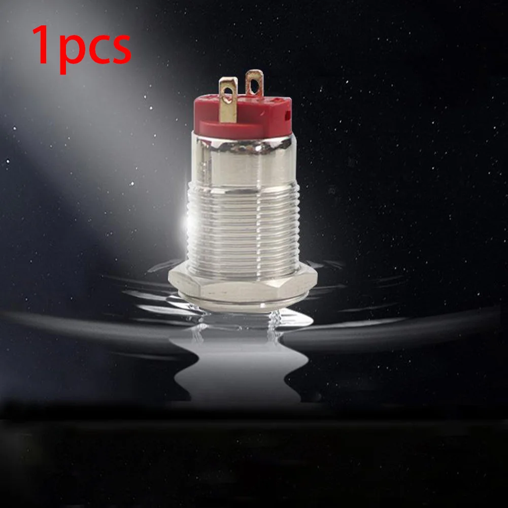 Practical Push Button Switch Button Switch Power Waterproof High Head Nickel Plated Brass No Light Opening 12mm