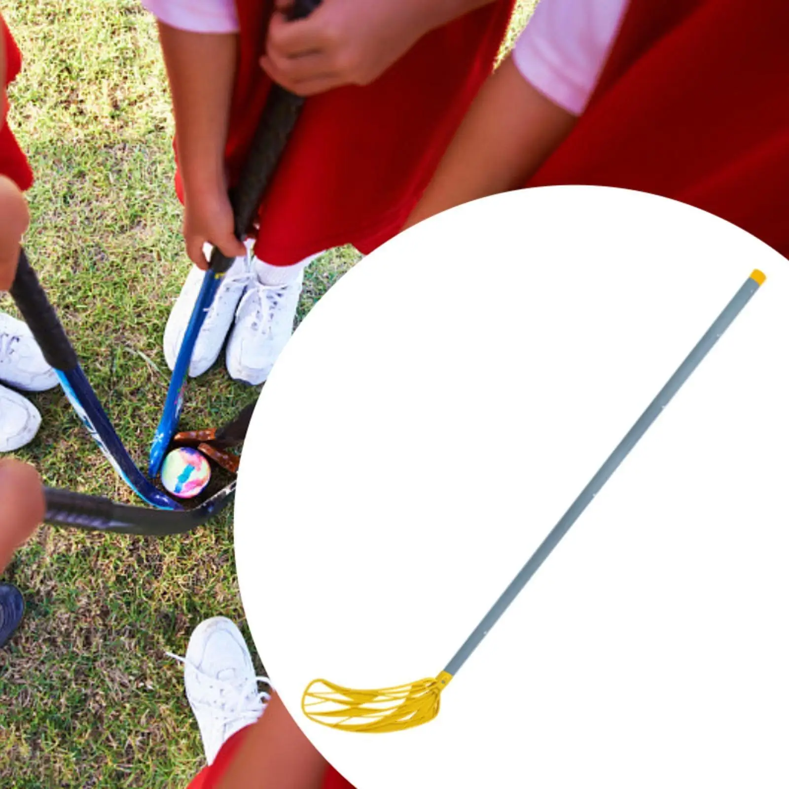 

Хоккейная клюшка для сухой тренировки, полноразмерная (105 см), портативная, для улучшения ловкости, для хоккея на льду