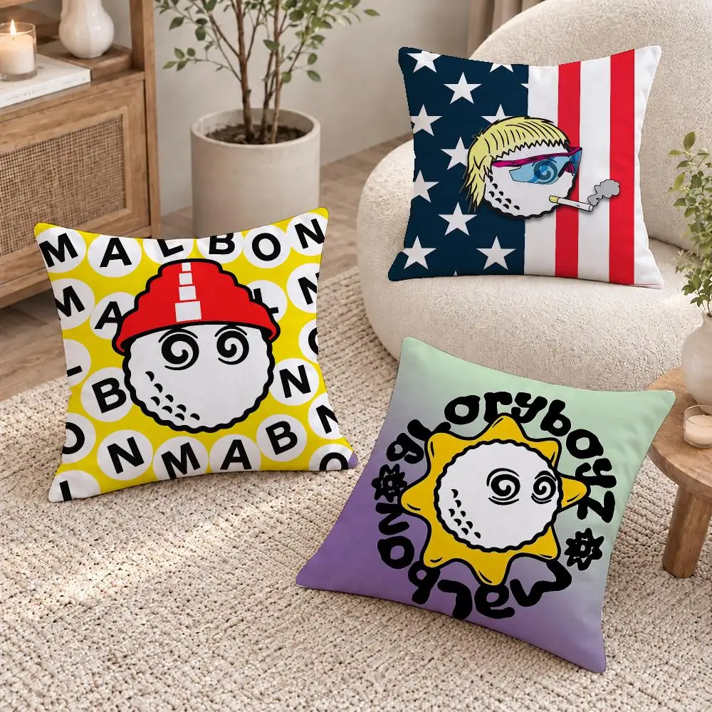 Cool Brand Malbon Golf Cushion Cover Short Plush Pillow Cover, Washable Wrinkle-Resistant for Sofa Bedroom Decor Gift