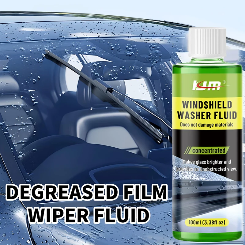 LJM-100ml Líquido Limpiaparabrisas Concentrado 1:200 para Manchas de Agua, Película de Aceite, Alquitrán, Suciedad y Residuos