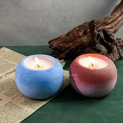 Circular Flowerpot Silicone Mold Diy Aromatherapy Candle Jar Storage Box Concrete Cement Production Mold