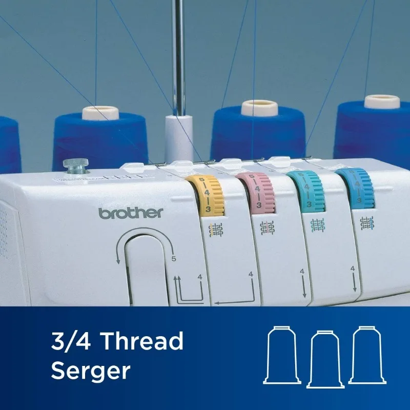 Serger، 1034D، آلة أوفرلوك ذات الإطار المعدني شديدة التحمل، 1300 غرزة في الدقيقة، مصيدة زخرفة قابلة للإزالة، 3 ملحقات متضمنة #2