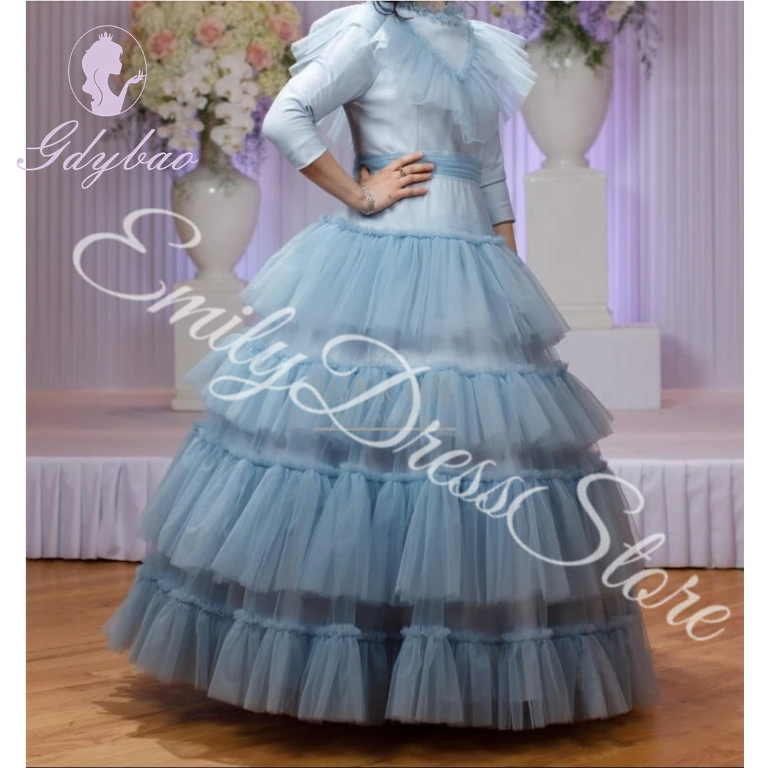 Vestidos elegantes personalizados para meninas, vestidos para casamento, comprimento até o chão, festa de aniversário infantil, primeira comunhão, vestido de baile