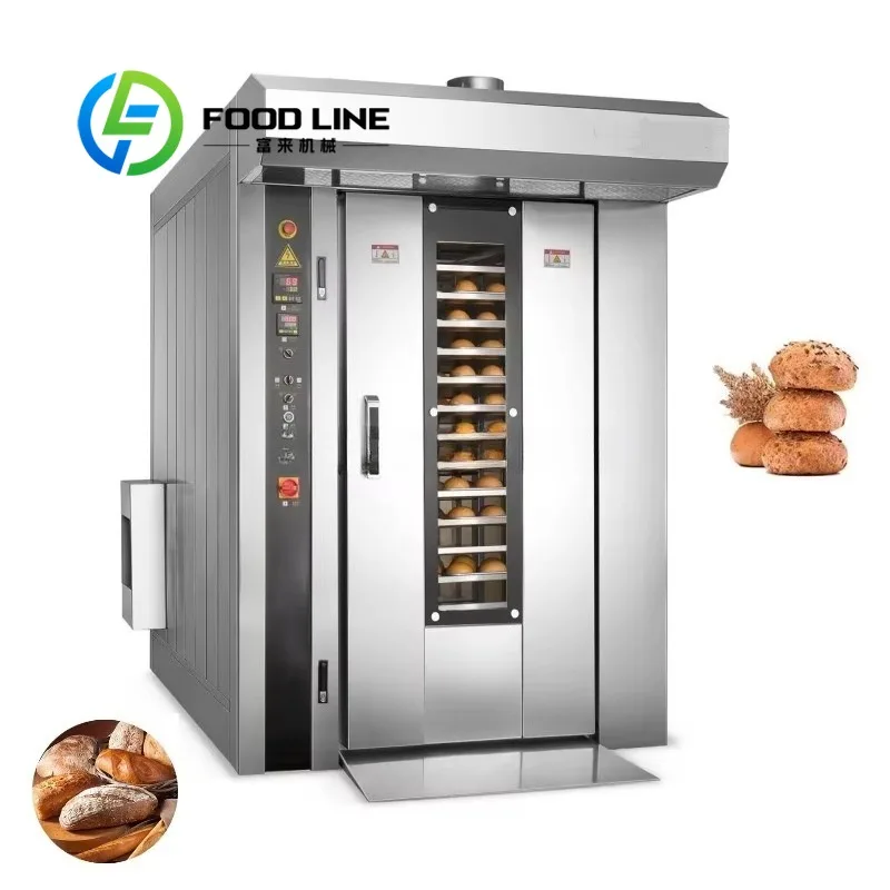 Customized Commercial 10 Trays Gas Electric Rotary Oven Toast Bread Baking Equipment for Kitchen