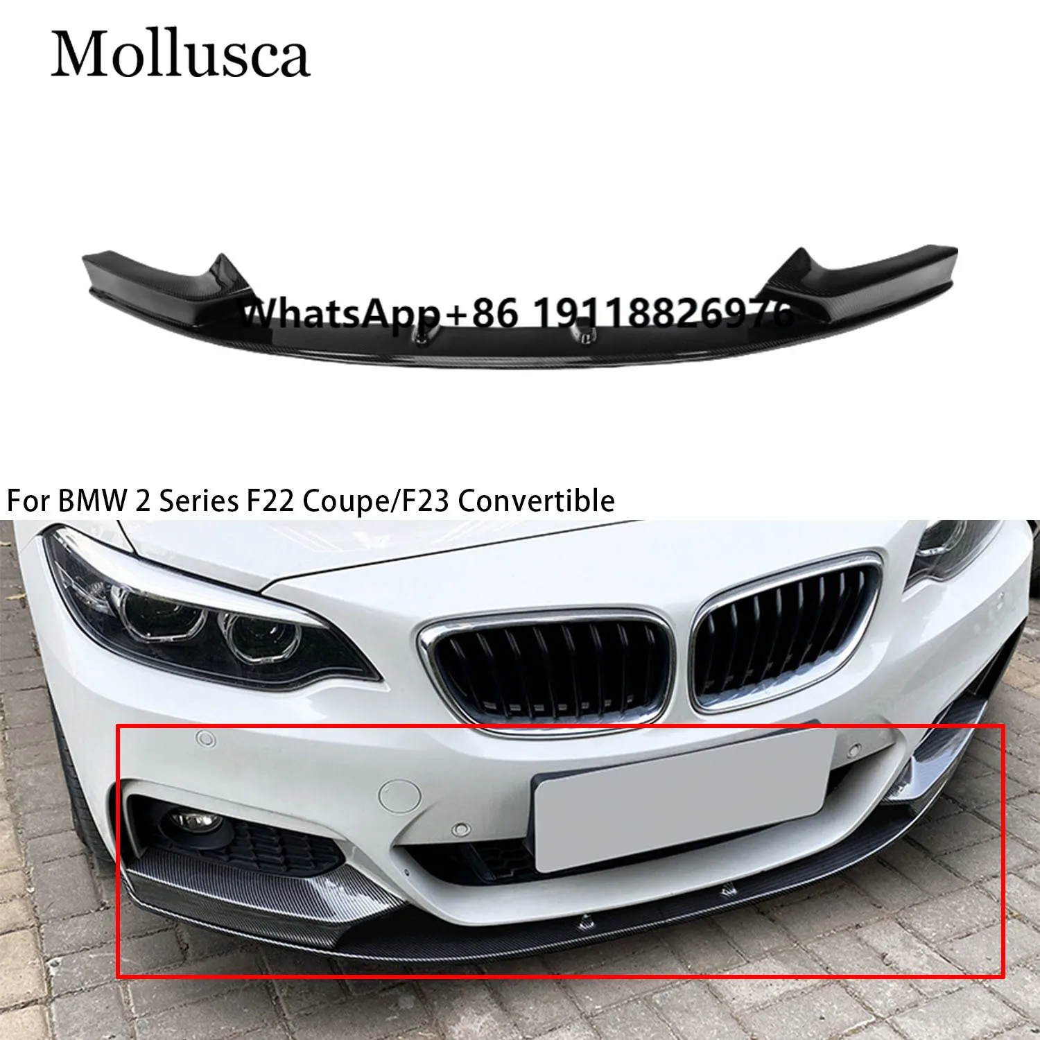 

For 2 Series F22 Coupe/F23 Convertible MP Style Carbon Fiber Front Lip 2014-2020
