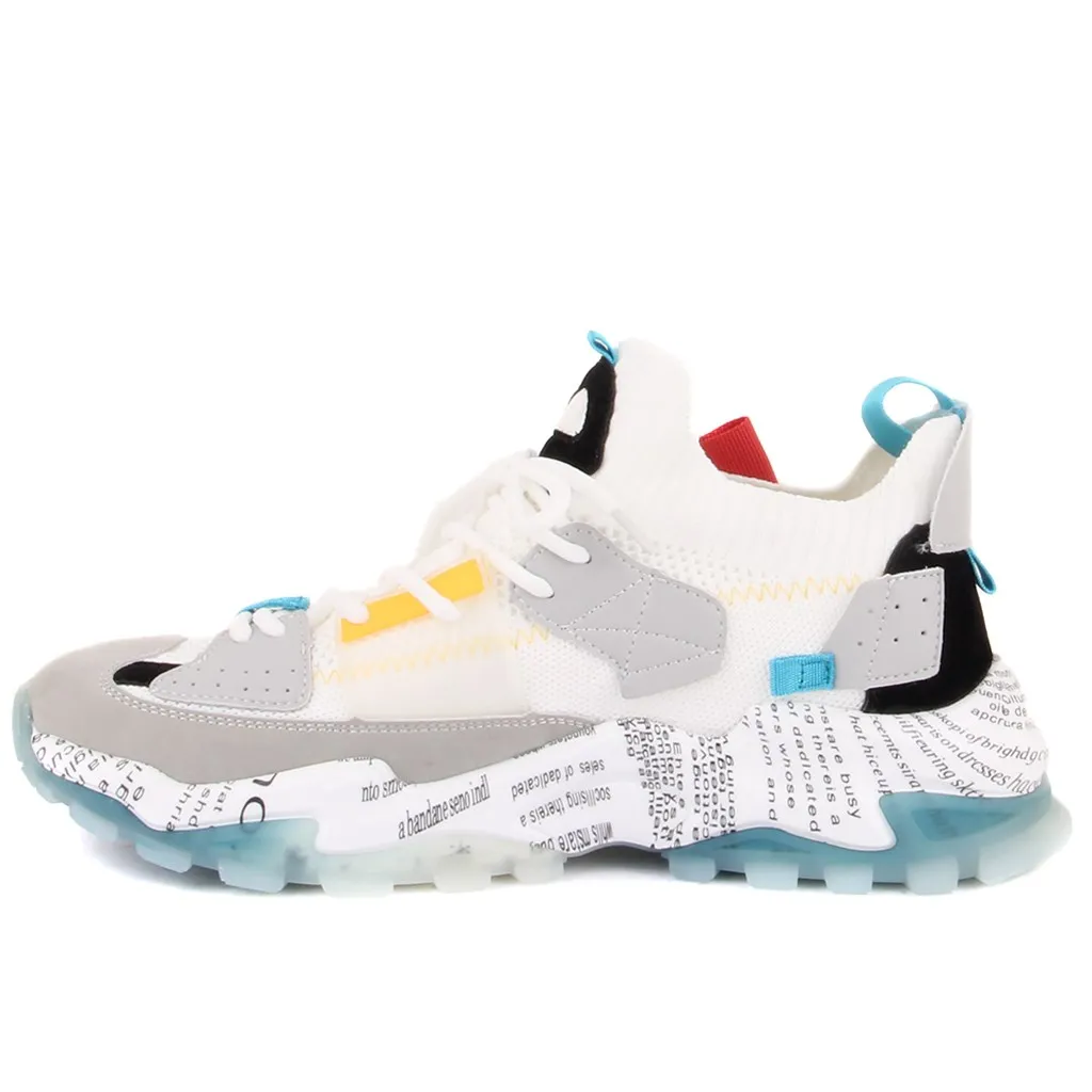 Guja-White, Gray Suede High Bottom Men Sneaker