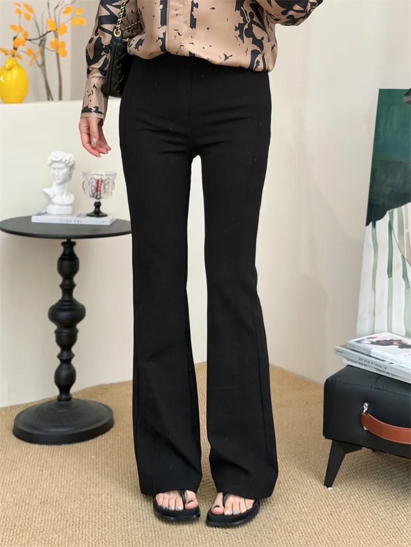 

Slimming Lucky Pants Smooth Draping Four-Way Stretch Anti-Wrinkle Elastic Waist Heightening Leg-Lengthening Bell Bottoms Wome...
