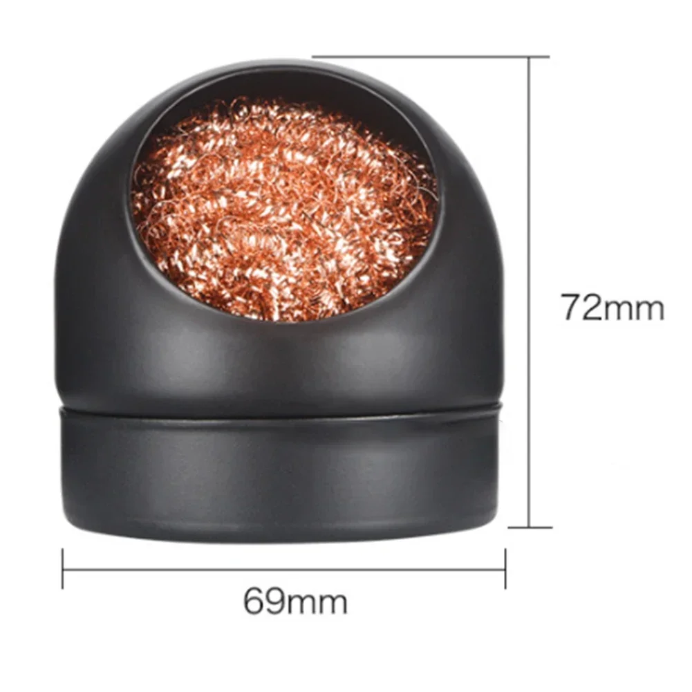 Solder Iron Tip Dross Cleaner Welding Desoldering Cleaning Ball Welding Soldering Iron Mesh Filter Metal Wire Stand