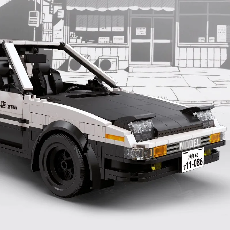 Klemmbausteine Technik City Speed Sportwagen AE86 Bausteine Set Rennfahrzeug Montage Ziegel Modell Kit Spielzeug Erwachsene Kinder Geschenke 1491PCS