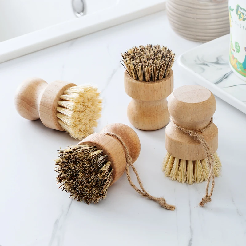 

Kitchen Brush Set Custom Natural Bamboo Household Kitchen Cleaning Tools Brush Set