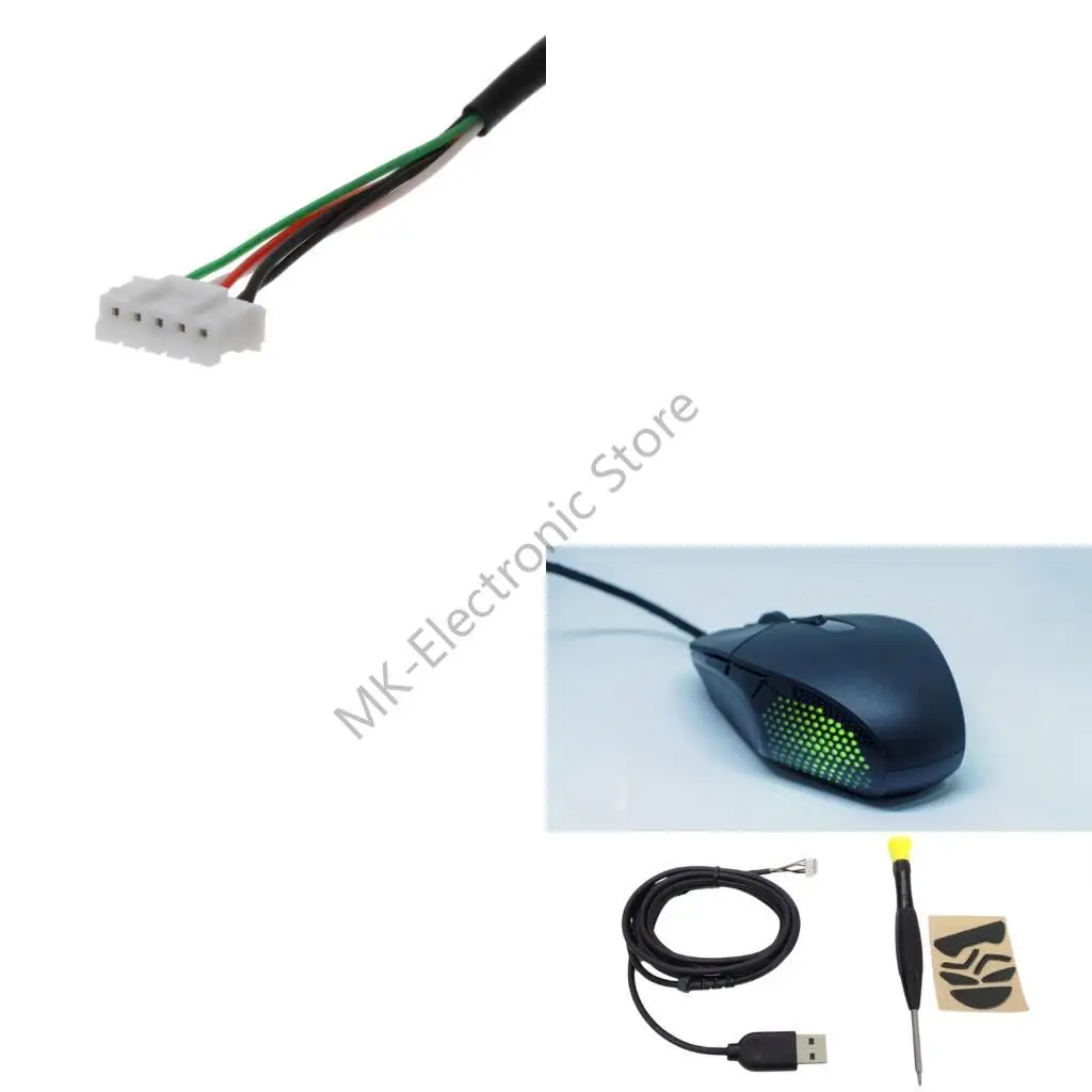 R2LF Rubber Mouse Cable Precise Feet Pads Metal Screwdriver for G302 G303 Maintenance
