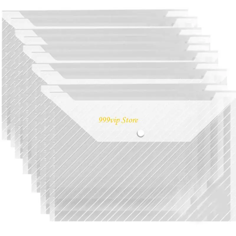 

C90C Waterproof Plastic Document Envelopes Size Secure Closure File Folders Document Wallet For School Office Supply