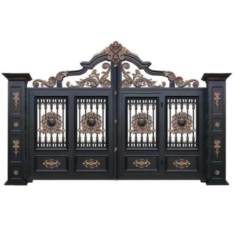 Entrance Fencing with Automatic Door Operators Main Door Trellis Designs Driveway Gates Fence for Villas Factory Direct