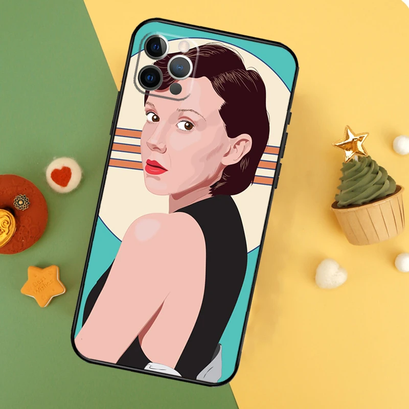 جراب هاتف Millie Bobby Brown Funda ، iPhone 11 ، 12 ، 13 ، 14 ، 16 ، 15 Pro Max ، Mini ، XS ، X ، XR ، SE2 ، 7 ، 8 ، 14 ، 16 ، 15 زائد #2