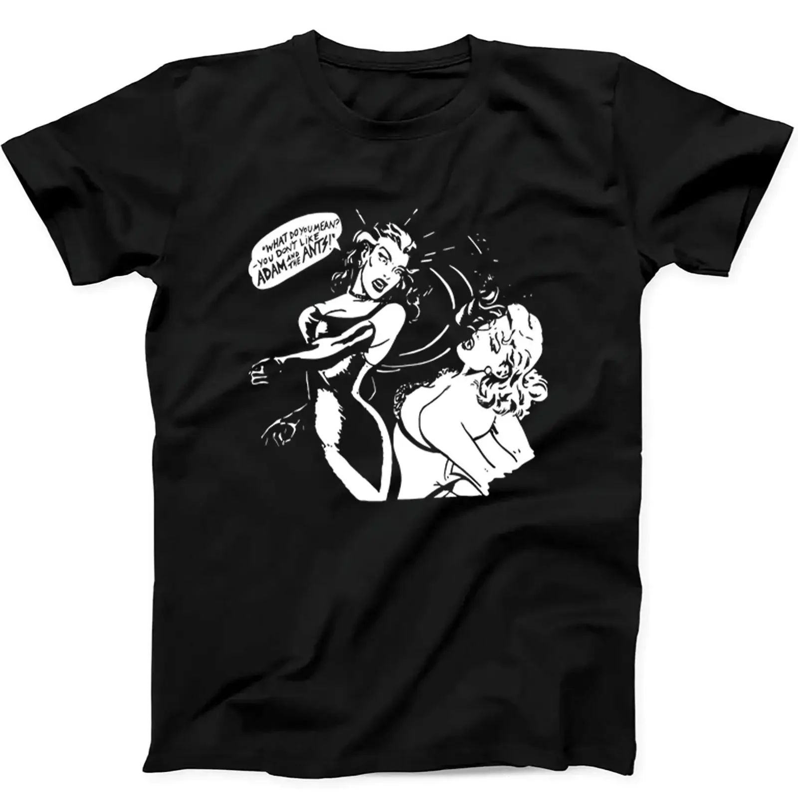 Adam And The Ants Punch Fighting Girls Pop Rock Music T Shirt Black T601 vintage Washed Top For Everyday Wear Comfortable
