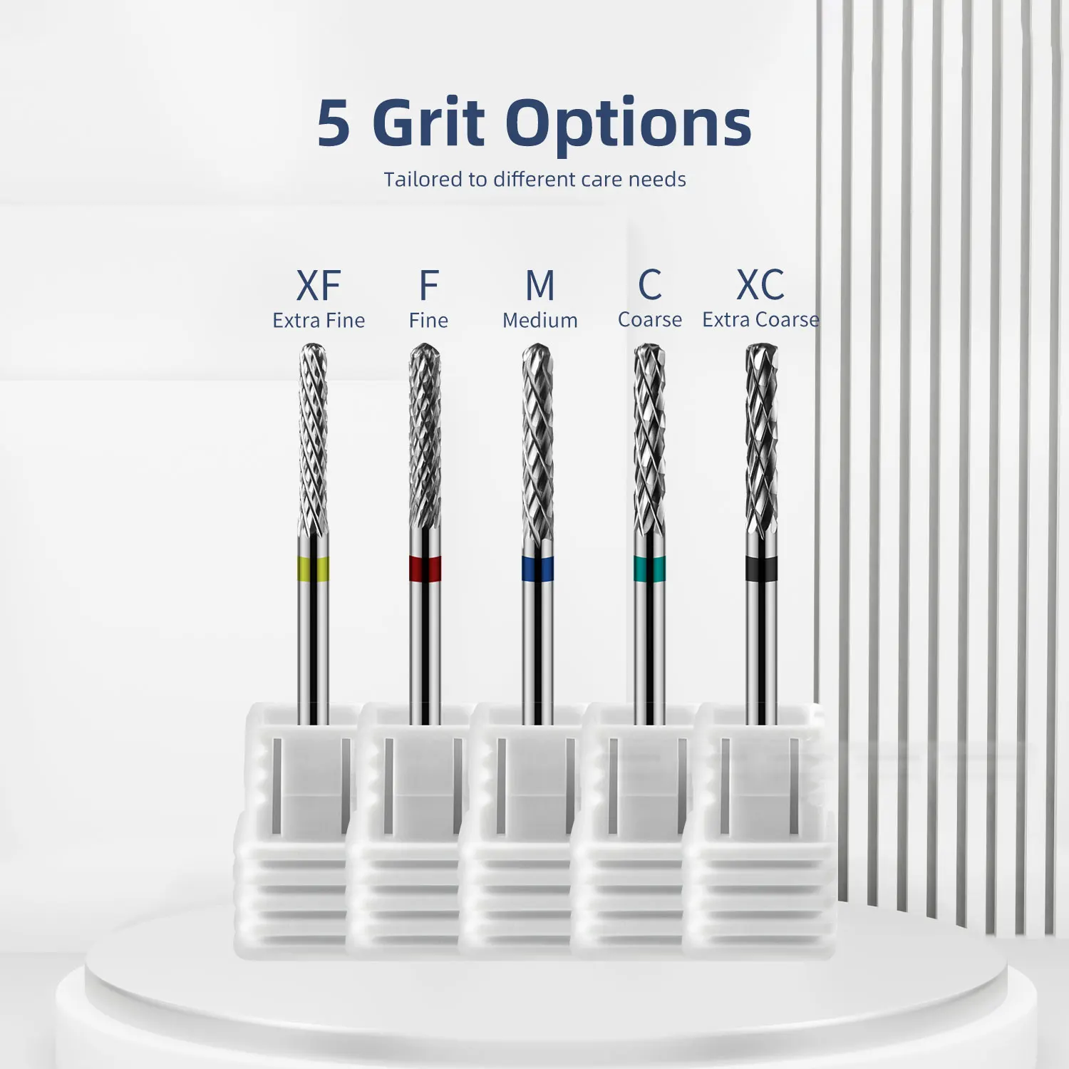 5 قطعة كربيد التنغستن مسمار لقمة ثقب 3/32 "لجل إزالة طلاء الأظافر الكالس مزيل الجلد الصلب آمنة تلميع رئيس صالون الاستخدام المنزلي #2