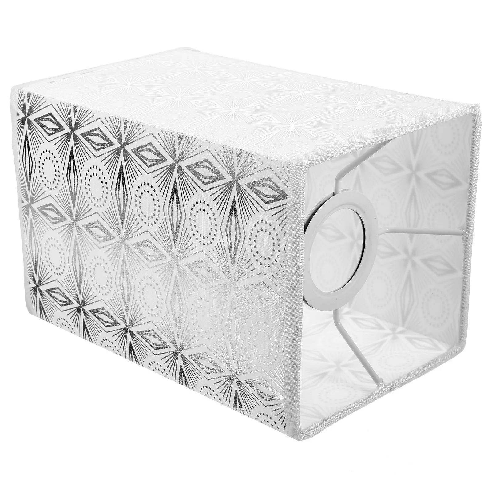 

Rectangle Lamp Shade Silver Fabric Anti Glare Bedroom Table Floor Lampshades Decorative Replacement Lighting Accessories