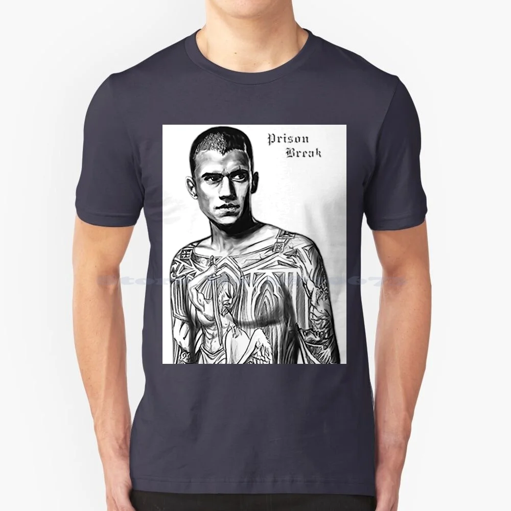 Michael Scofield Prison Break T Shirt 100% Cotton Tee Prison Break Michael Scofield Tattoe Wentworth Miller Tattoo Exclusive