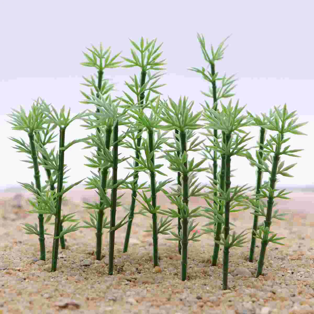 100 Pcs Mini Scenery Tree architettura artificiale alberi modello verde in miniatura di bambù