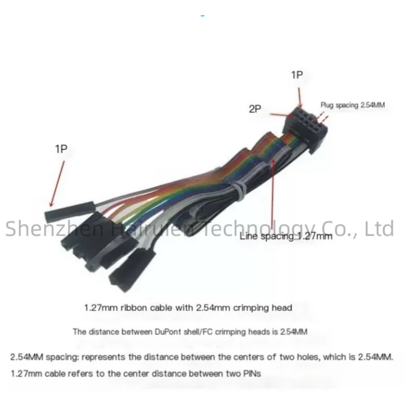 FC10P to DuPont Mother 10P Length 30cm FC2.54MM 6-40P to DuPont Color Wire Pure Copper