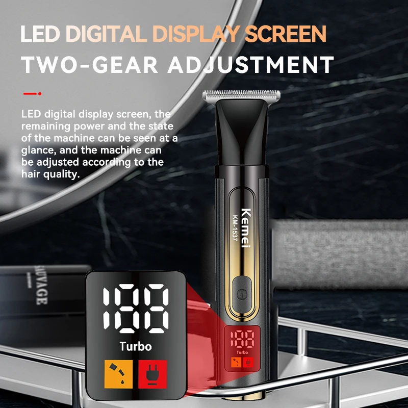 KEMEIProfessional Hair Cutting Machine Electric Men's Shaver Bald Headed Clippers Hair Cutting Machine Barber Trimmer  Km-1537 image 5