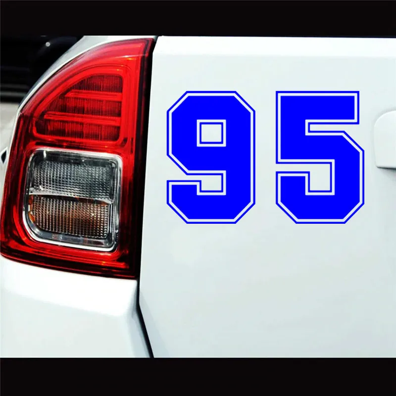 

Hot Creative Number 95 Reflective Car-Sticker and Decals Styling for Car Bumper Window Waterproof Car Applique PVC18*12cm