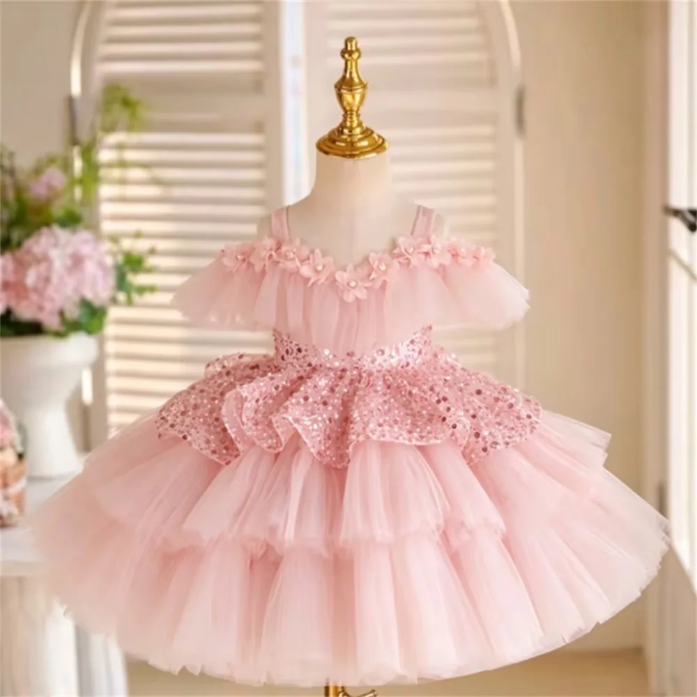 Custom Luxury Spaghetti Strap Tulle Dress Women Wedding Guest Gown Girls Wedding Gown Luxury Birthday Party Gown For Pageant