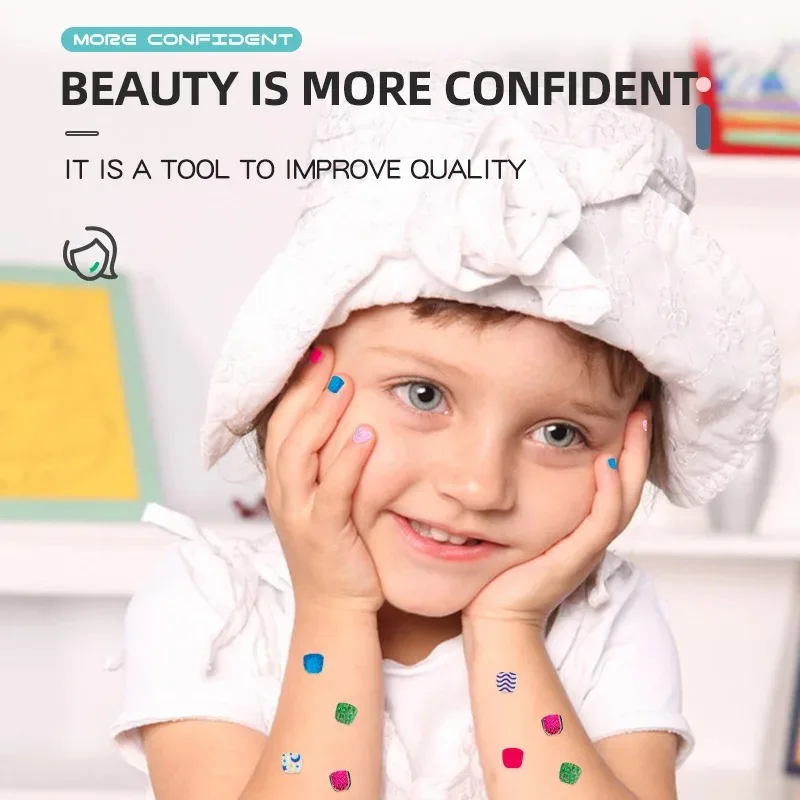 Juguetes de maquillaje, máquina de uñas para niños, maquillaje de princesa para niñas, juego de pegatinas para decoración de uñas DIY, juguetes de decoración