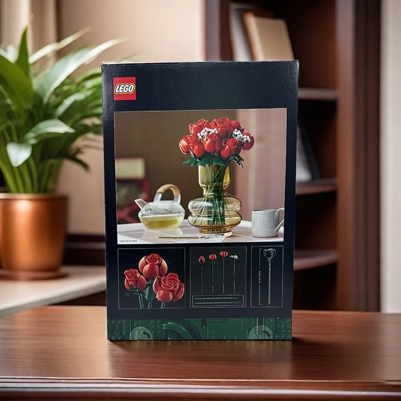 10328 LEGO Icons Bouquet of Roses Building Set - Artificial Flowers for Dinner Table Centerpieces