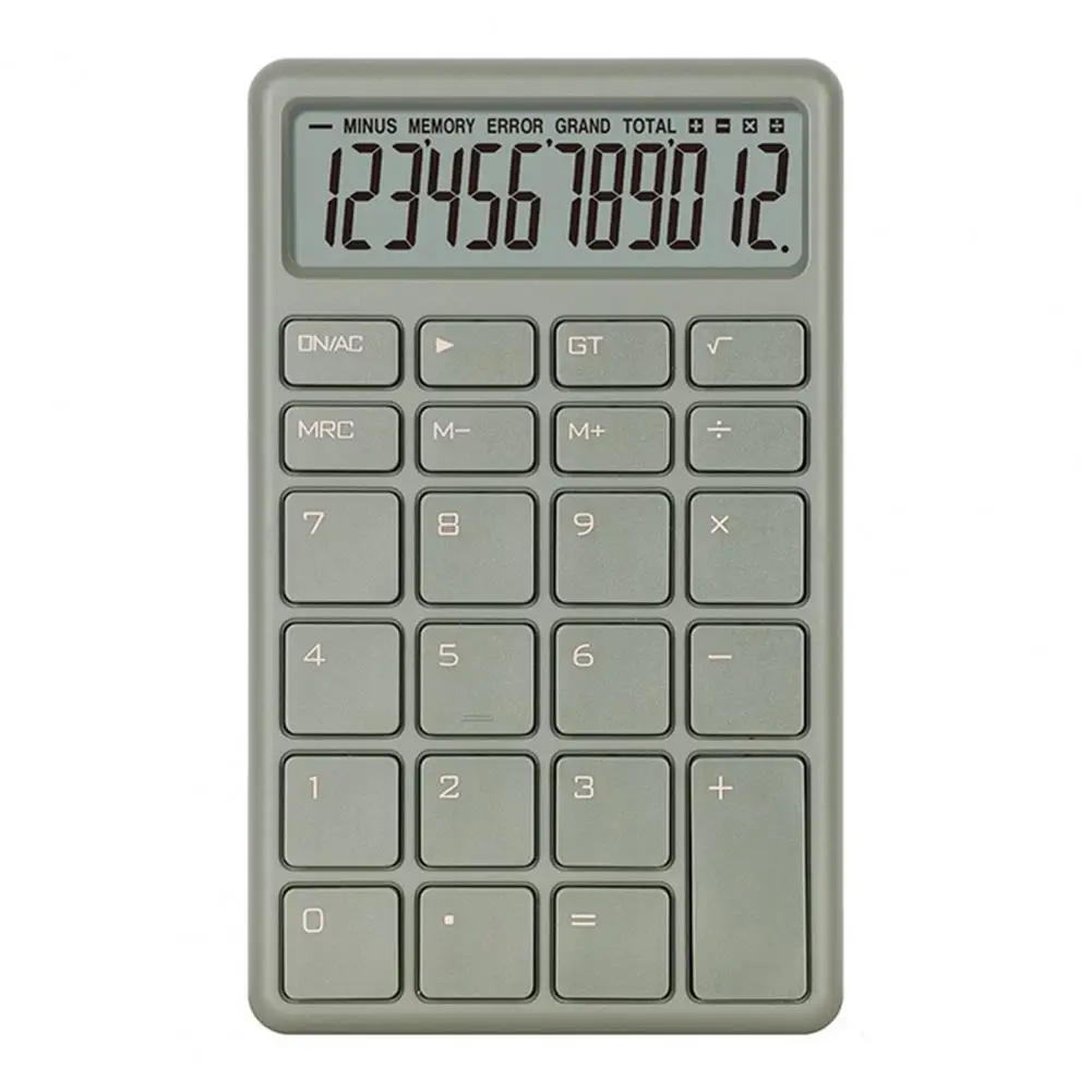 Office Calculator LCD Display Sensitive Button Battery Operated 12-Digit Mathematical Electronic Calculator