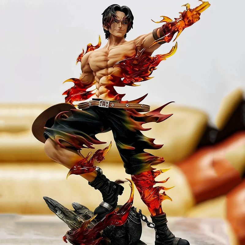 26cm Anime One Piece Figures Portgas·D· Ace Action Figures Flame Ace PVC Statue Collection Model Toys Birthday for Children Gift