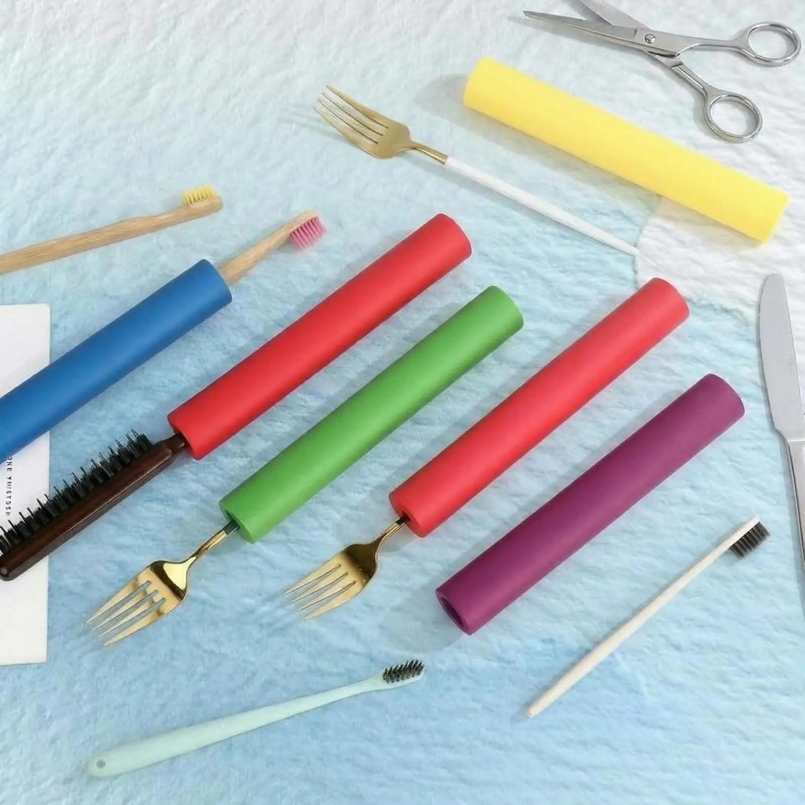 Adaptive Utensils Grip Tubing Thick Foam Padding Handle for Elderly Kitchen Accessories Use