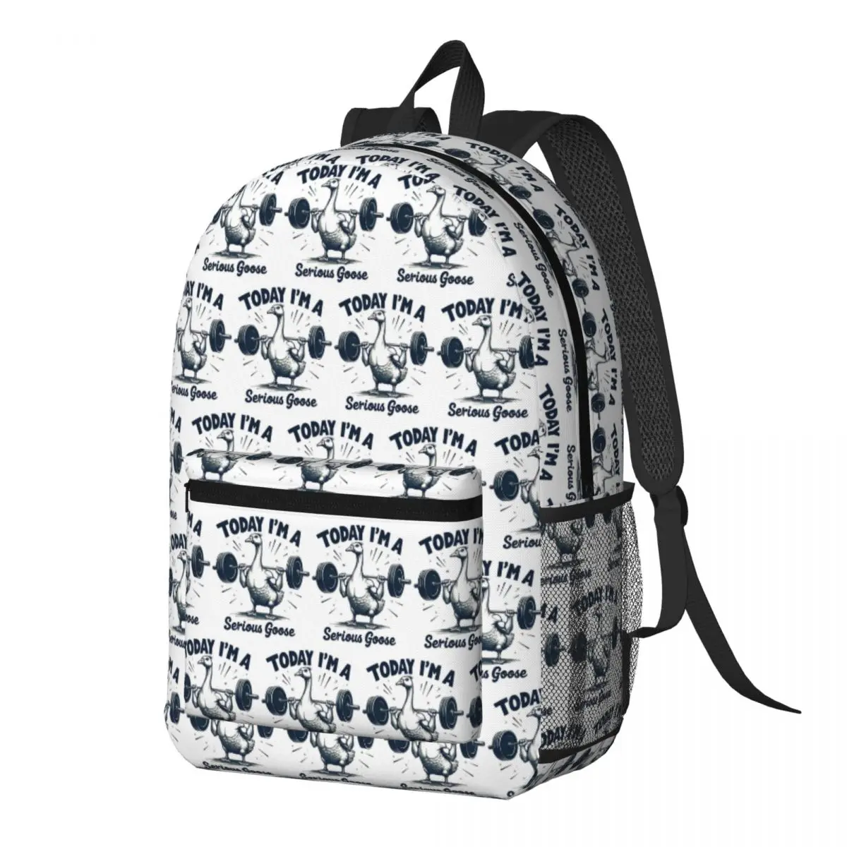 Today I'm A Serious Goose Lifting Weights Gym Backpack Daypack Large Capacity BookBag School Bag Shoulder Bags for Men Women